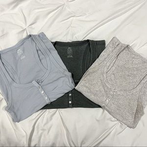 Aerie real soft tank top - set of three